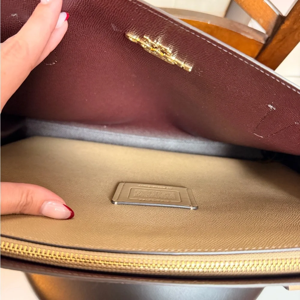 Coach Cream Leather Tote Bag